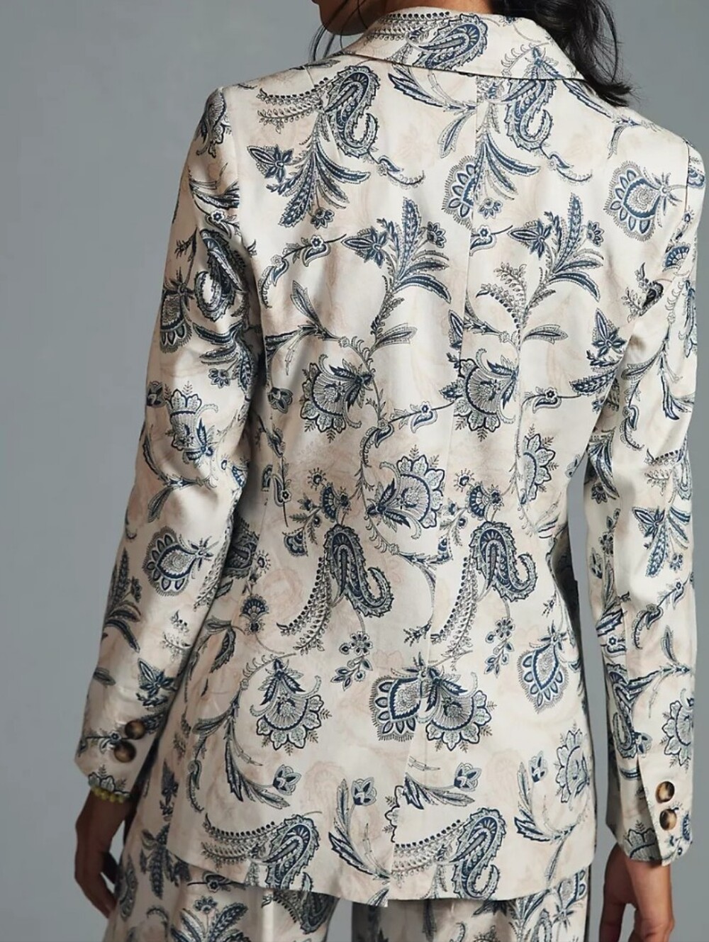 NWT By Anthropologie Printed Blazer Paisley 8 - Picture 3 of 10